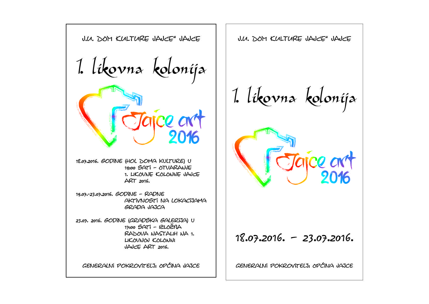Prva likovna kolonija JAJCE ART 2016